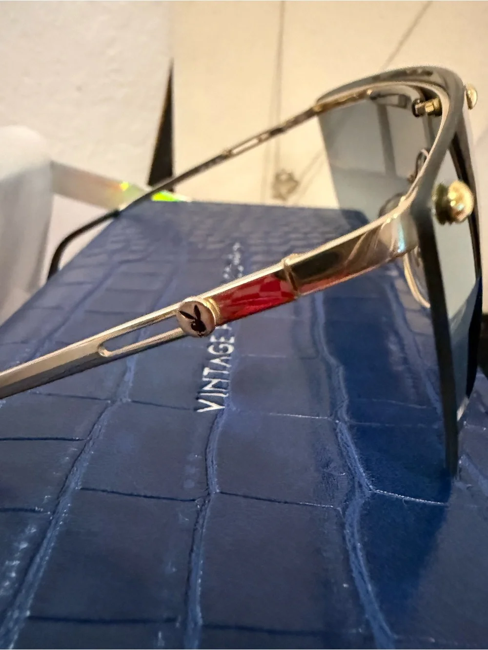 1980’s Playboy Hugh Hefner shields sunglasses